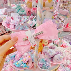 【R14】55-2くるみキャンディチュールリボンヘアクリップ