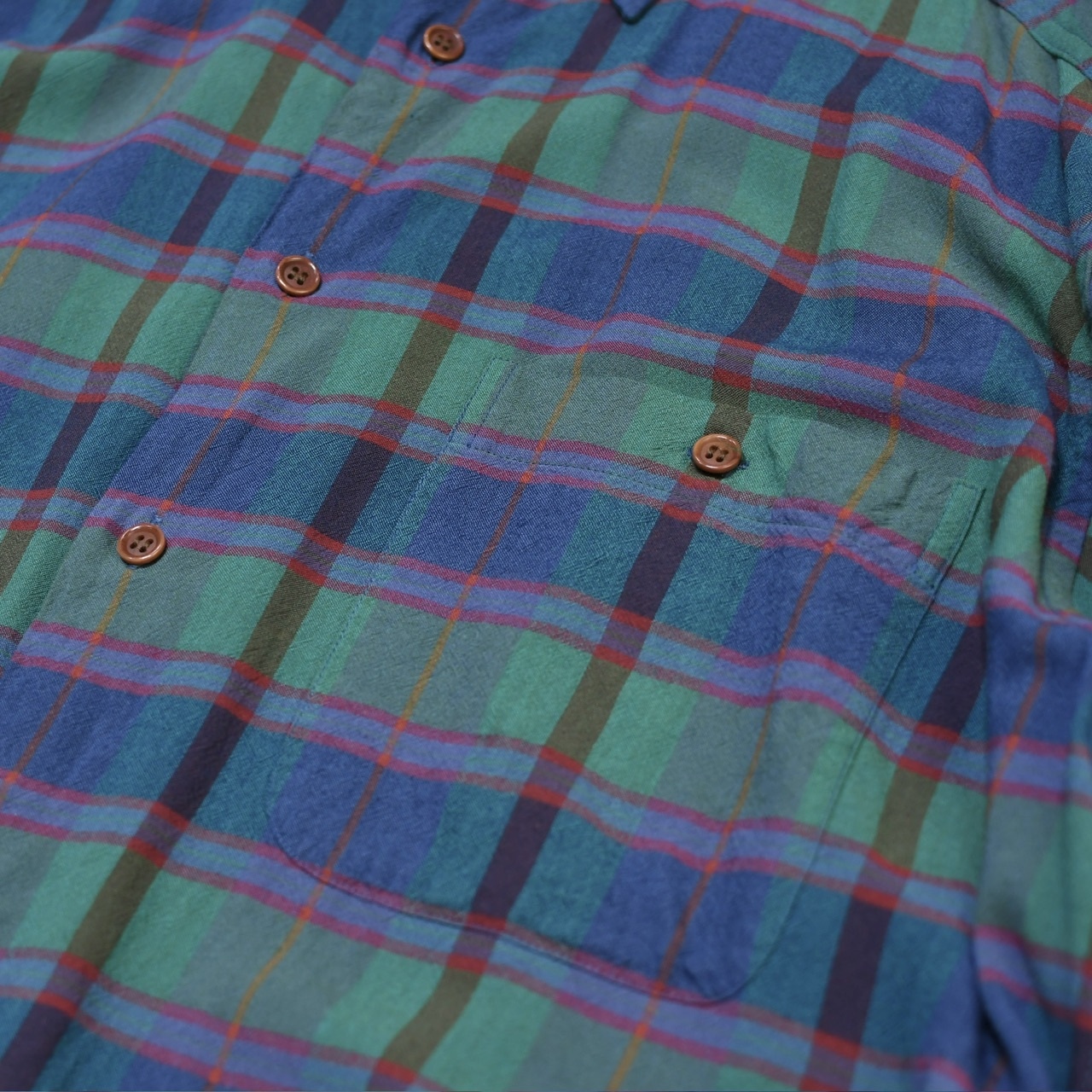 Claiborne check rayon shirt