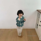 【取寄】THE GOGUMA チェックポンポントレーナー｜冬服｜韓国子供服