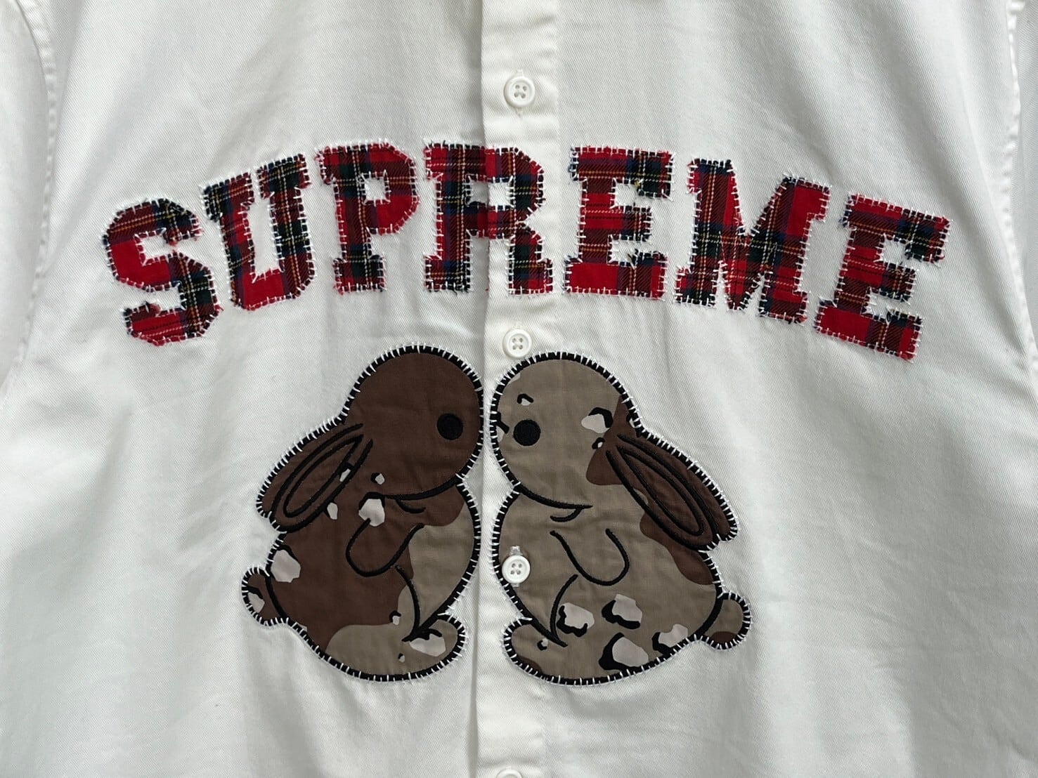 Supreme BUNNIES SS WORK SHIRT WHITE SMALL 79049 | BRAND BUYERS OSAKA 