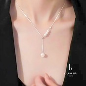 エレガントドロップパールネックレス