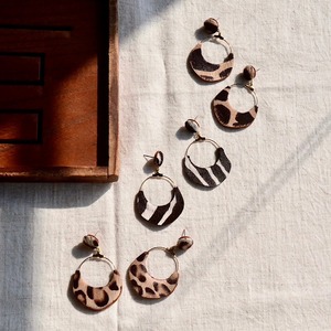 leather pierce/earring   《Tosaka~Animal~ 》3types