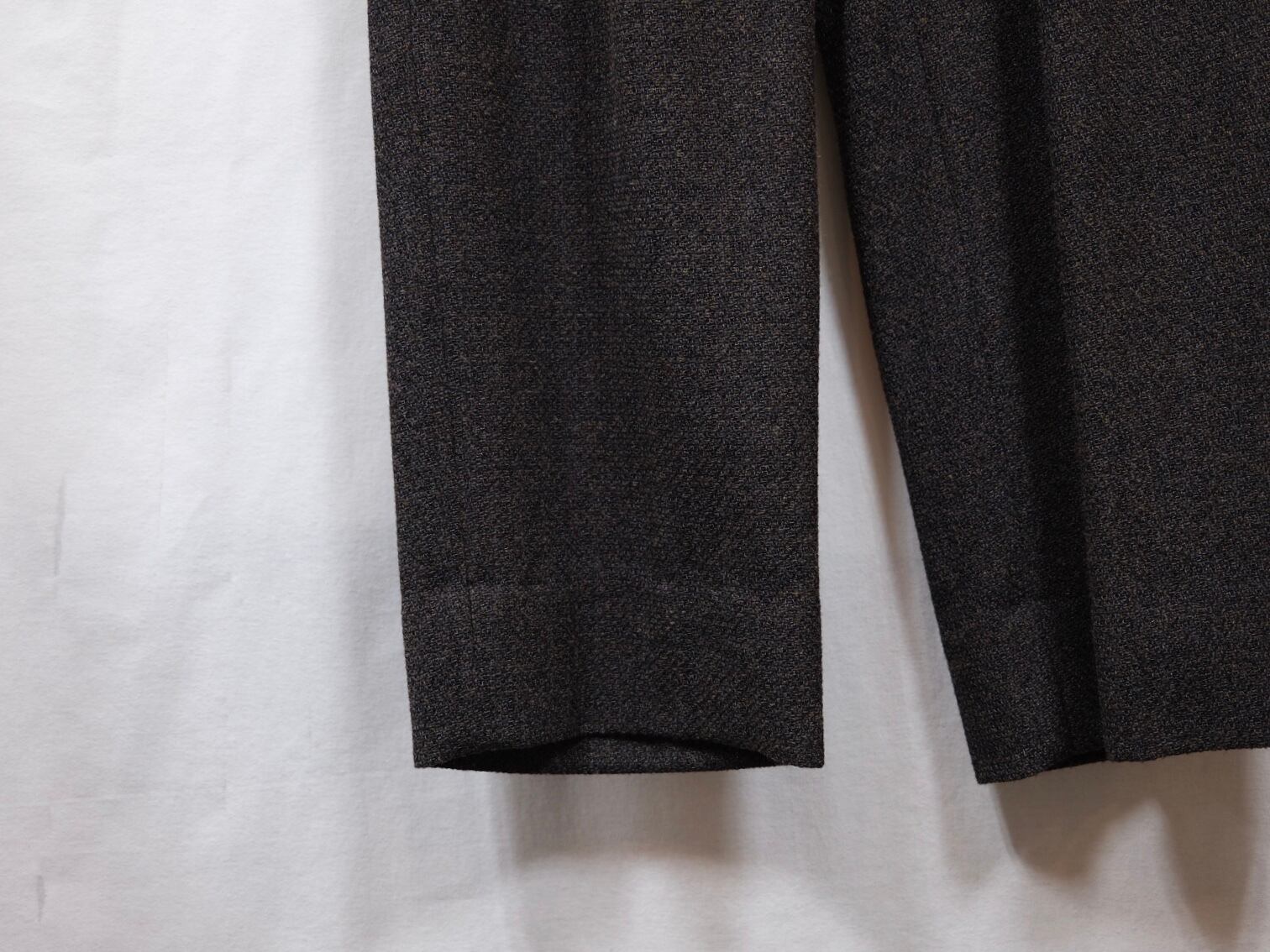パンツ ULTERIOR SHETLAND WOOL SILK TROUSERS 4 ULTERIOR” SHETLAND WOOL SILK TWEED WIDE TROUSERS” | Lapel