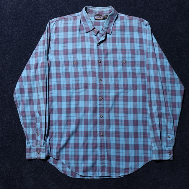 M 90s初期 マカオ製 Patagonia L/S Flannel Shirt パタゴニア 長袖 チェック ネルシャツ