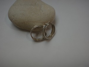 〈vintage silver925〉design hoop pierce