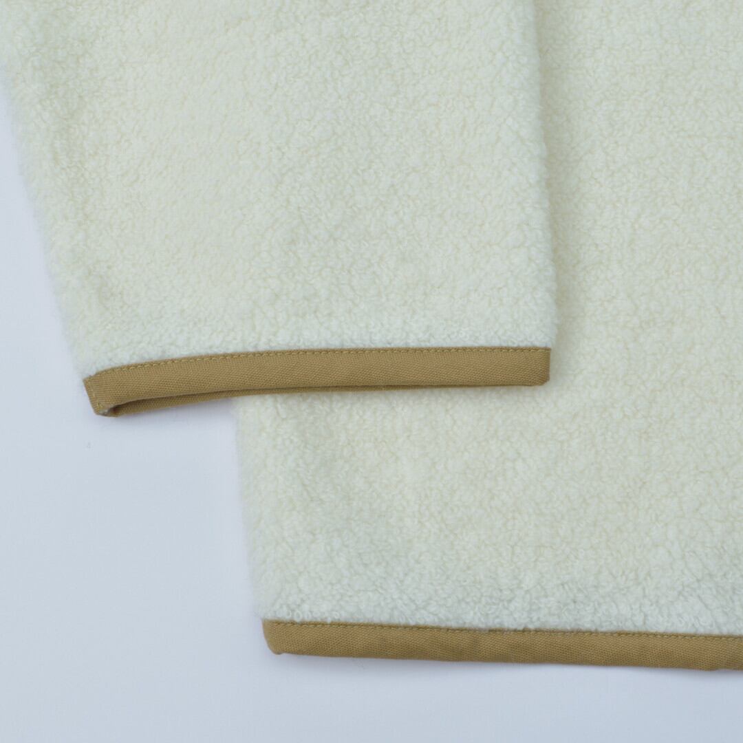 Fabrique en planete terre ファブリケアンプラネテール ナバルデザイン・フリースプルオーバー・エクリュ