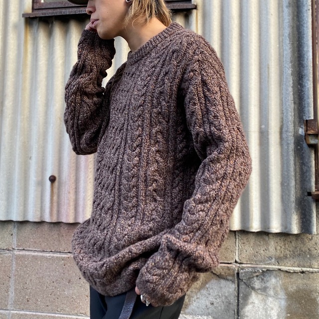 アイルランド製 Doogan DONEGAL ネップ編み フィッシャーマン アラン 
