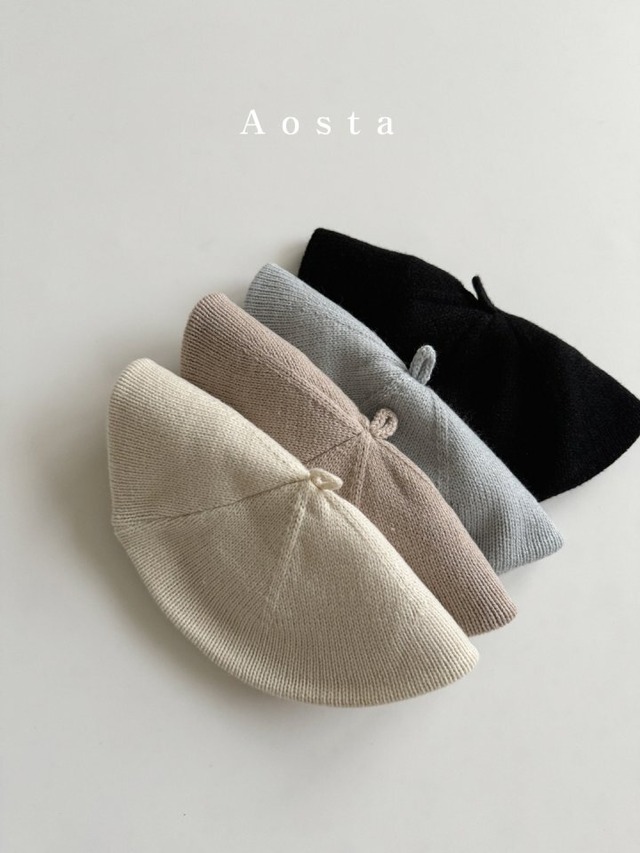 ニットベレー帽【Aosta】【2024ss】