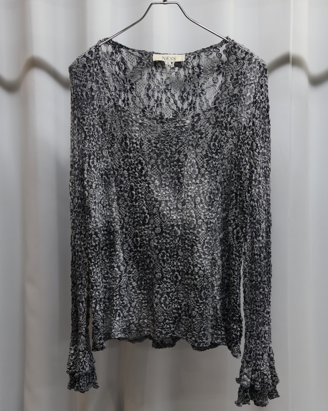 embroidery sleeve flare second knit