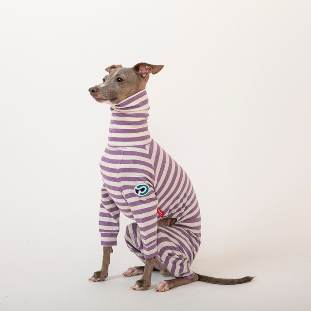 オーガニックロンパース purple / イタグレ服