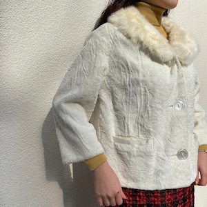 VINTAGE white rabbit jacket