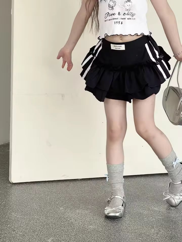 ウエストタグティアードミニスカート