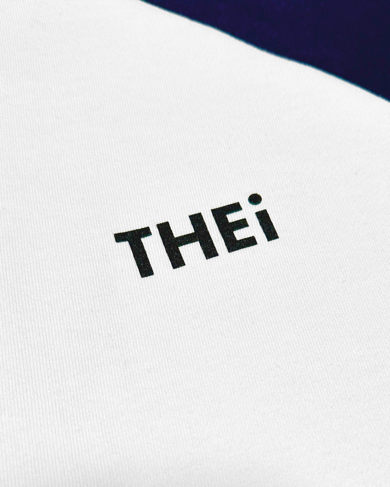 BASIC ONE POINT RAGLAN 3/4 SLEEVE T-SHIRT - WHITE / NAVY