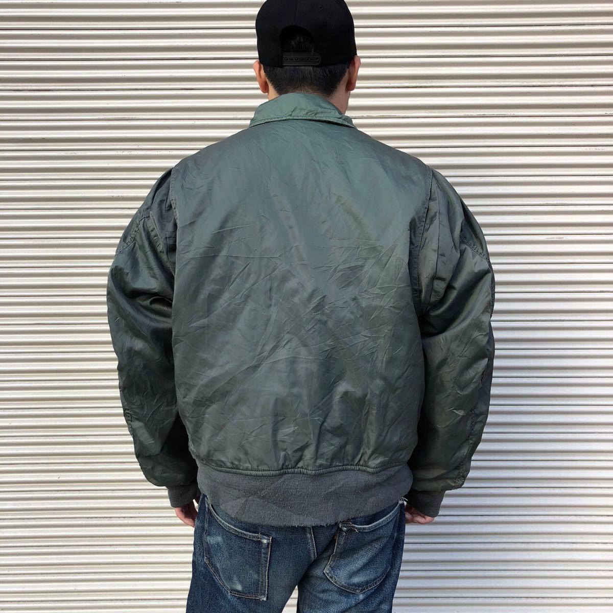 90s 00s mil-tec レザーパイロットジャケットXL