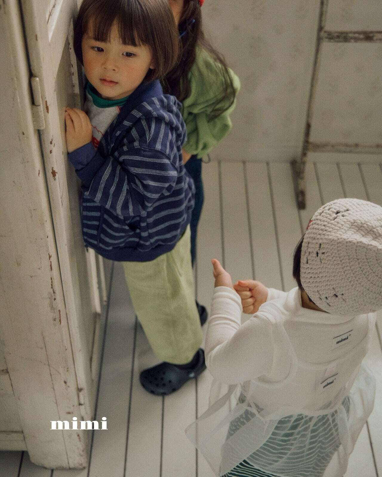 韓国子供服 / 26Autumn / 〖取寄〗By MiMi / ナウボーダーパーカー / キッズ服 / ジュニア服*XS~XXL*