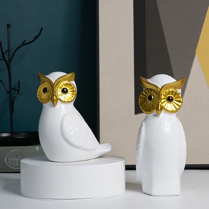 ヨーロッパモダン シンプルなフクロウの置物