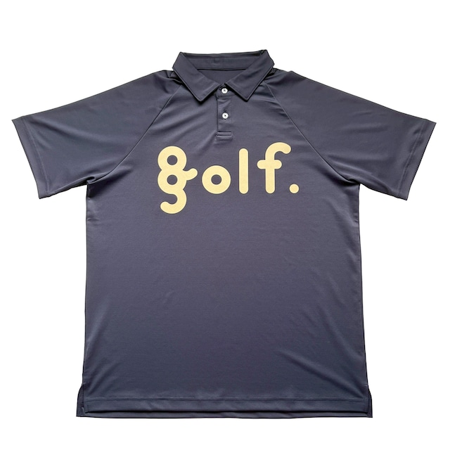 LOGO PRINT POLO SHIRT -DARK NAVY-
