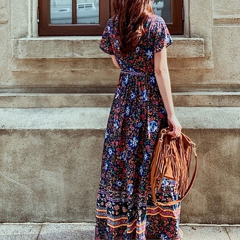 ボヘミアンフェアリービーチワンピース（パープル） | alegre