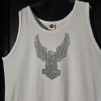 USA製　HARLEY-DAVIDSON tank top ハーレーダビッドソン　タンクトップ　ノースリーブ　アメリカ製　ホワイト　白　イーグル