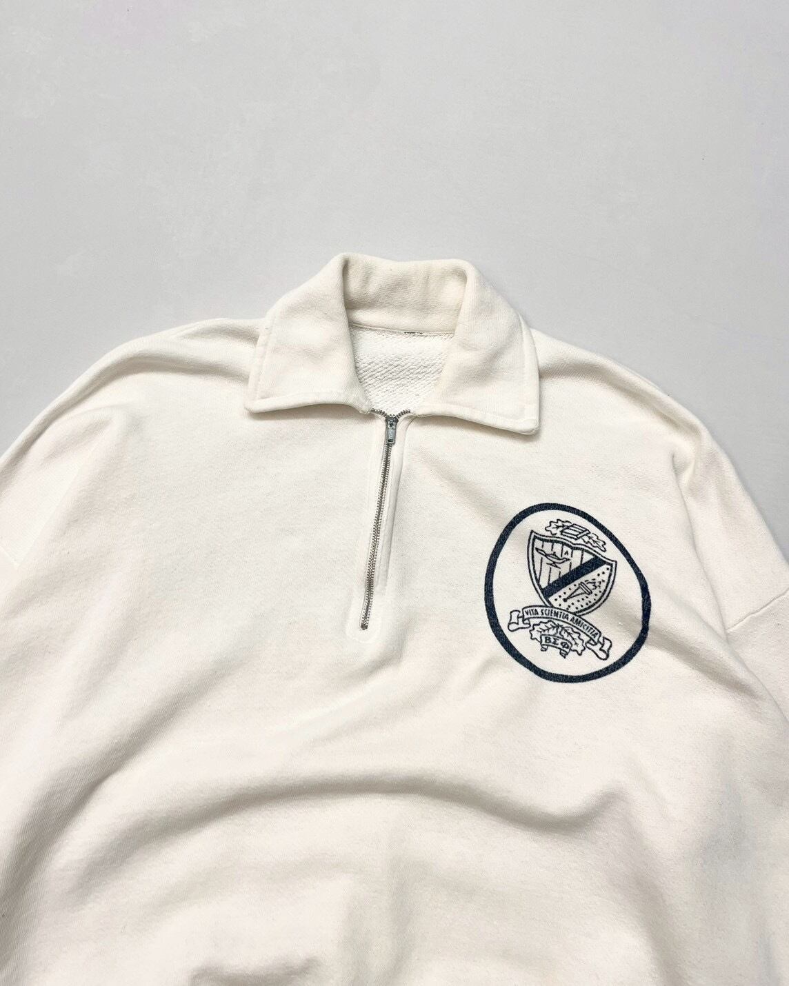 60s Unknown Half-Zip Print Sweat Shirt | VOLAR