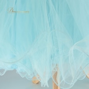 社交ダンス 衣装 スタンダード ドレス スタンダードドレス ワンピース 水色 ピンク 紫 グラデーション ファー 水色 デモ 競技 ダンス パーティ 発表会 ブルー系 フリル 豪華 おしゃれ エレガント ステージ衣装 レディース