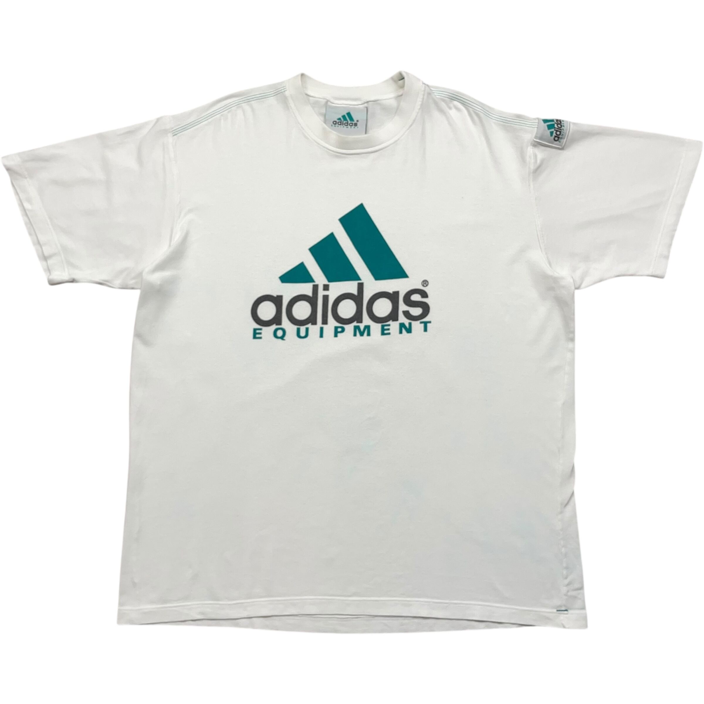 《XL》 adidas アディダス Tシャツ ロゴプリント ホワイト 90年代〜 no.8179