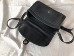 AMERICA 1990’s OLD COACH “Dark Navy Leather” shoulder bag