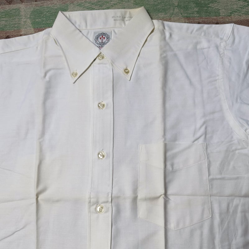 60s ARROW GORDON DOVER CLUB White Oxford B/D Shirt （16-32） DEAD-STOCK