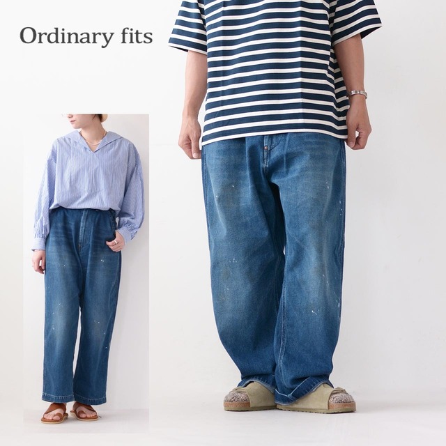 ordinary fits [オーディナリーフィッツ] BELL PANTS [OFC-P003] ベルパンツ・ユーズド加工・デニム・ワイドシルエット・ペインター・MEN'S / LADY'S [2023SS]