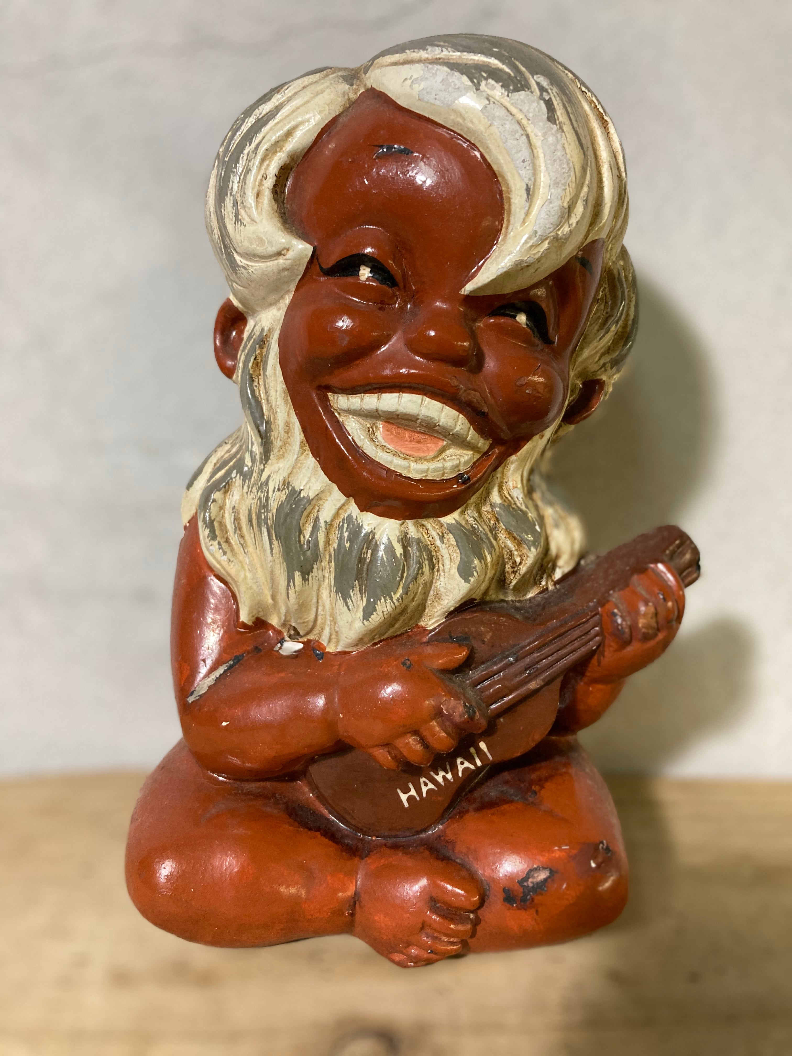 Vintage  Menehune Coin Bank  (beady antiques)