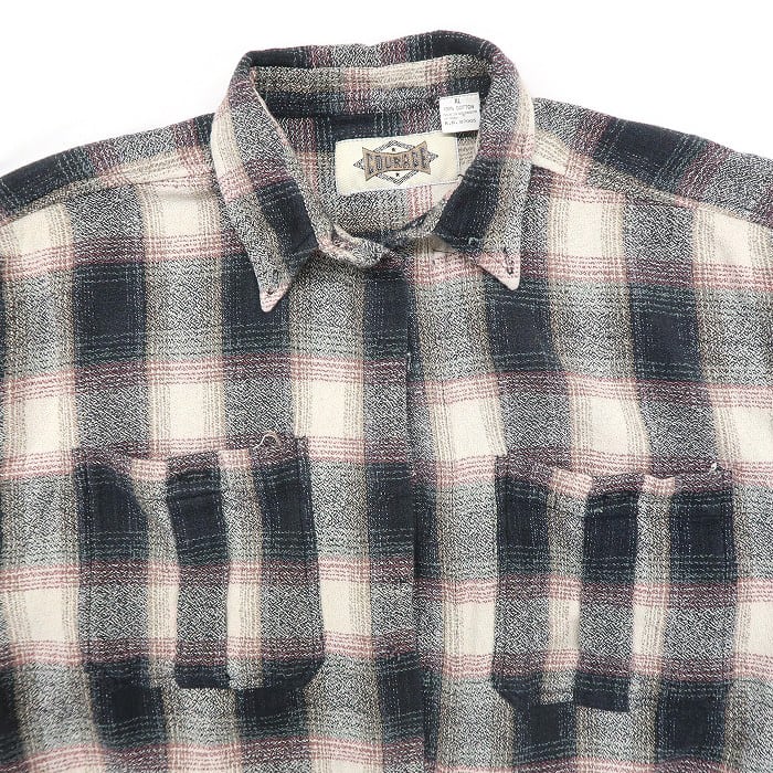 50sVINTAGE Vanderbilt ヘビーフランネル ヘビネル チェック 古着 ヘビーフランネルシャツ ヘビネルシャツ シャドーチェック 長袖