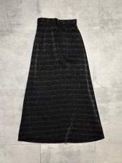 glitter design black maxi skirt-4622-4