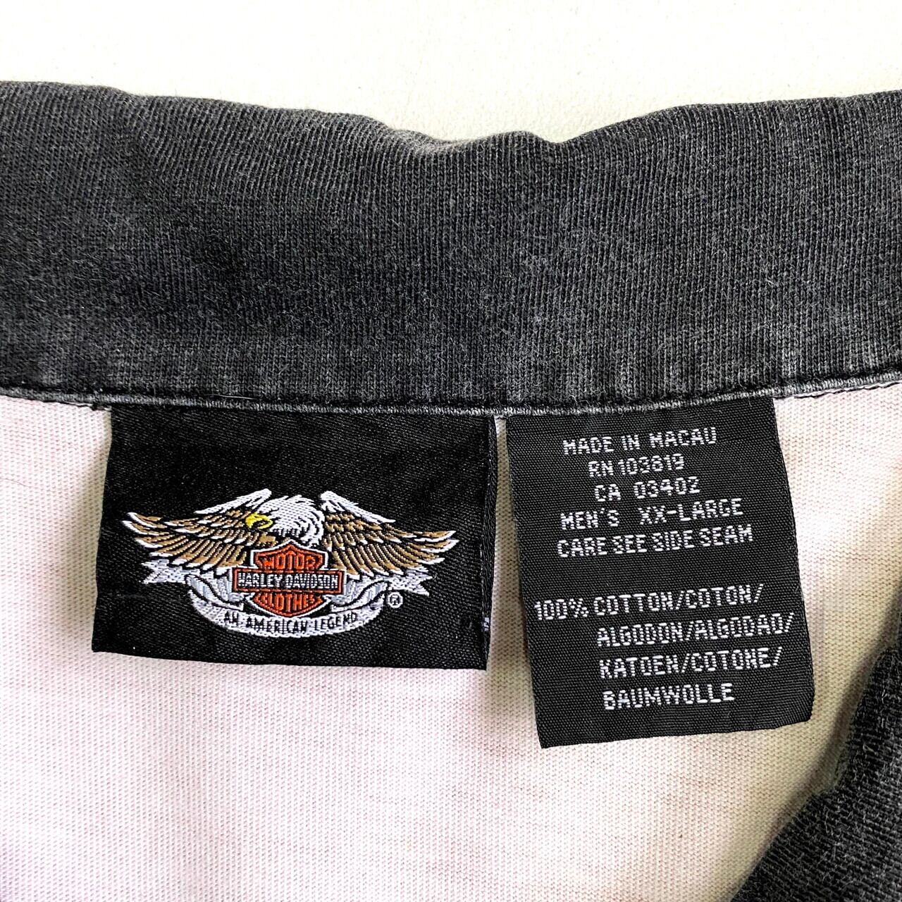 レアデザイン ビッグサイズ Harley-Davidson ハーレーダビッドソン 襟
