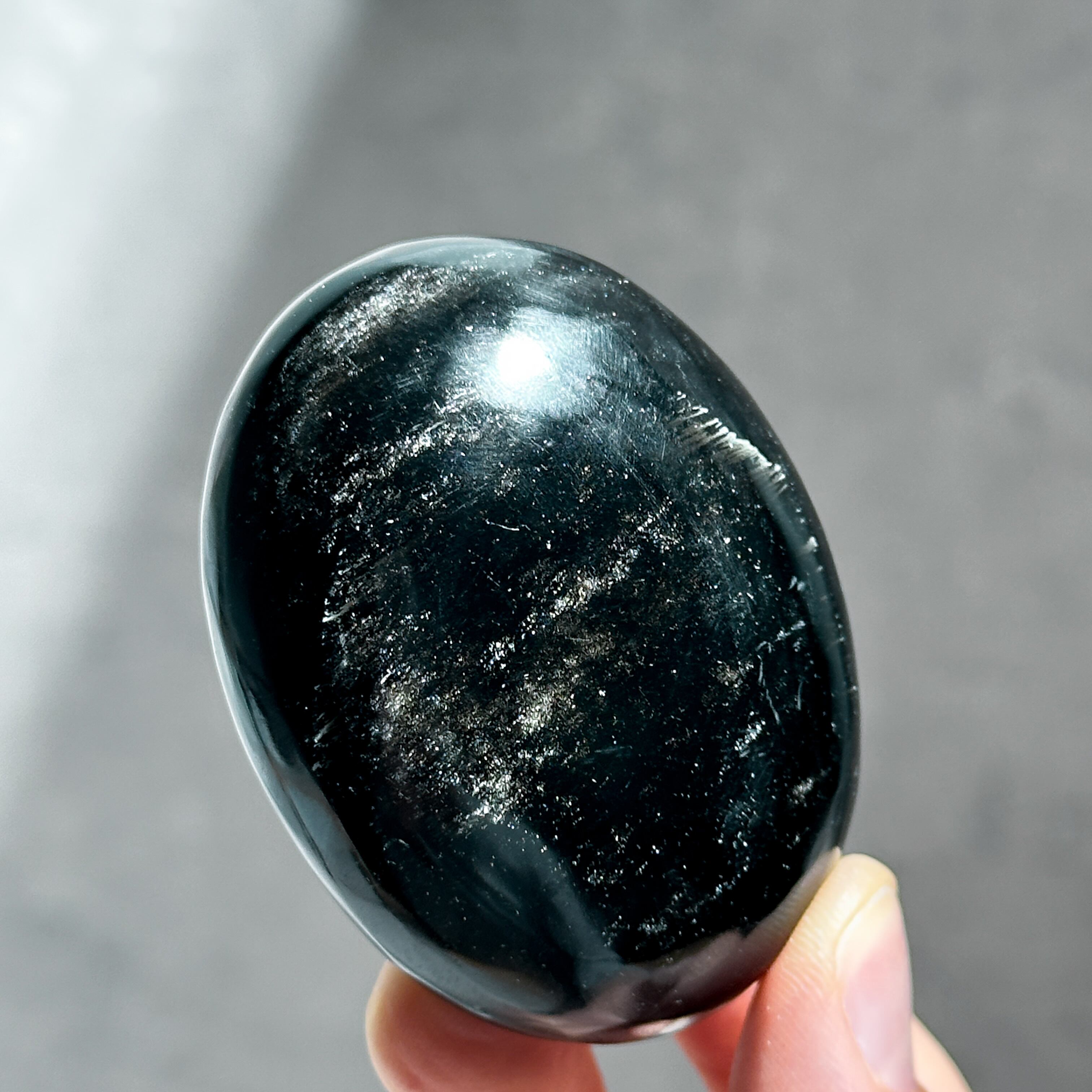 シルバーオブシディアン パーム84◇ Silver obsidian ◇天然石・鉱物