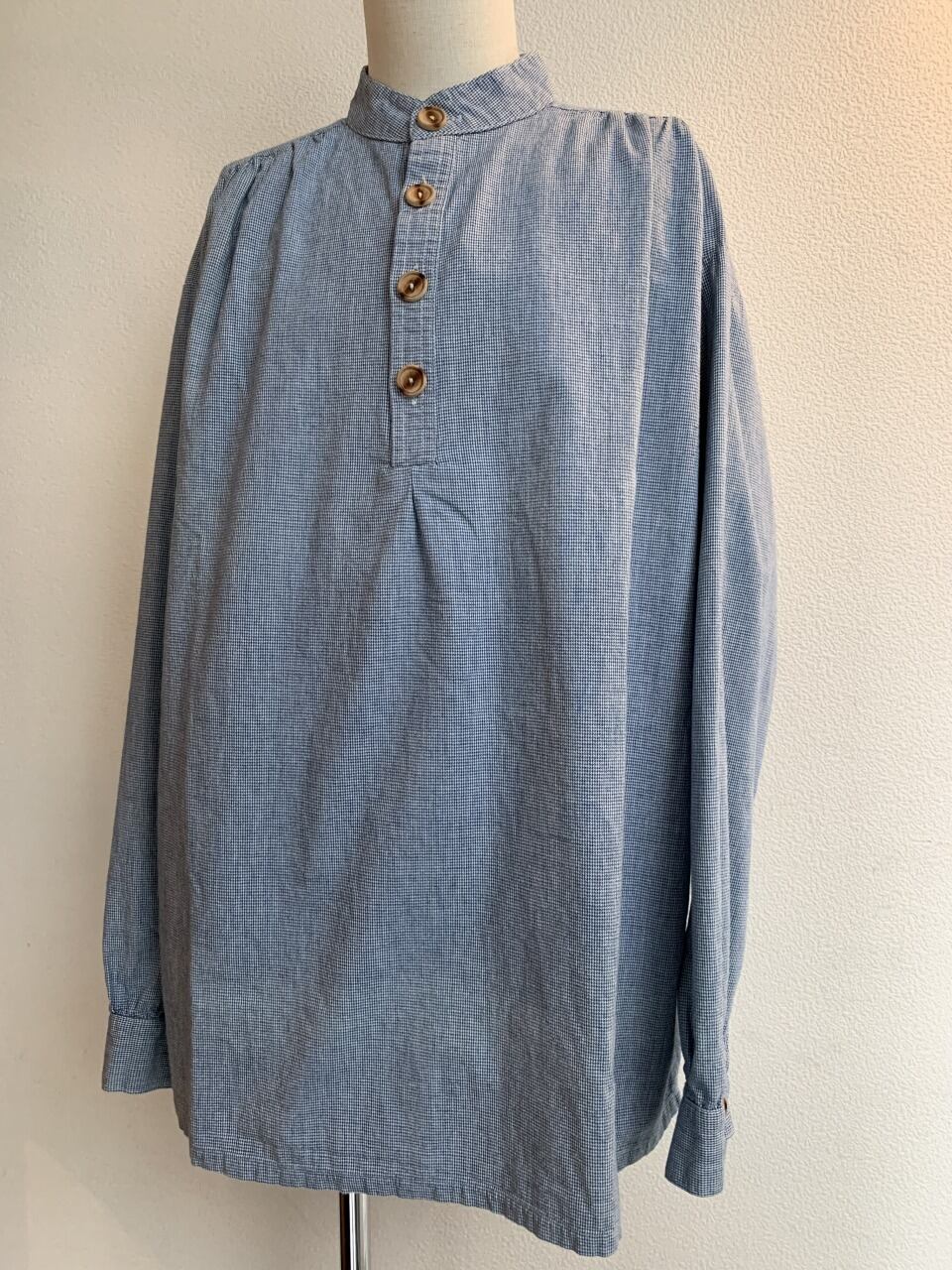 1980's No Collar Work Shirt