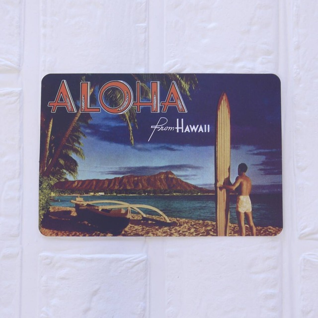 ★ハワイ直輸入★ポストカード／ハガキ／お礼状／ダイヤモンドヘッド／ハワイイラスト／オールドハワイ＜40 ALOHA from HAWAII＞