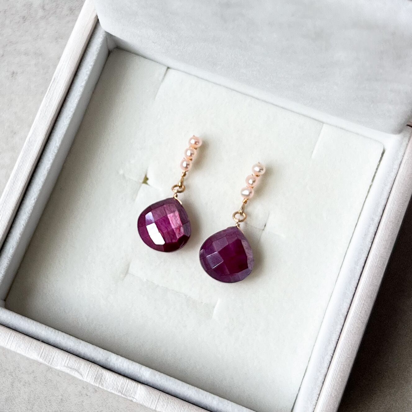 一点もの / ミスティックムーンストーン / ピンク / 淡水パール  