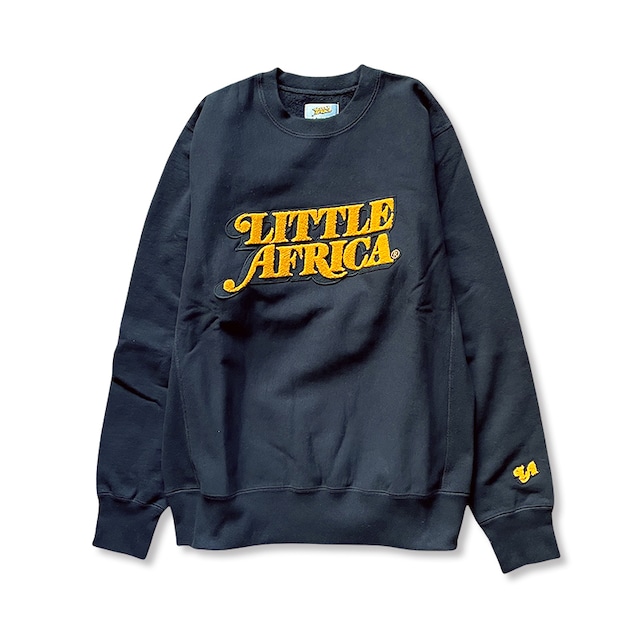 LITTLE AFRICA | Varsity Crewneck / Black