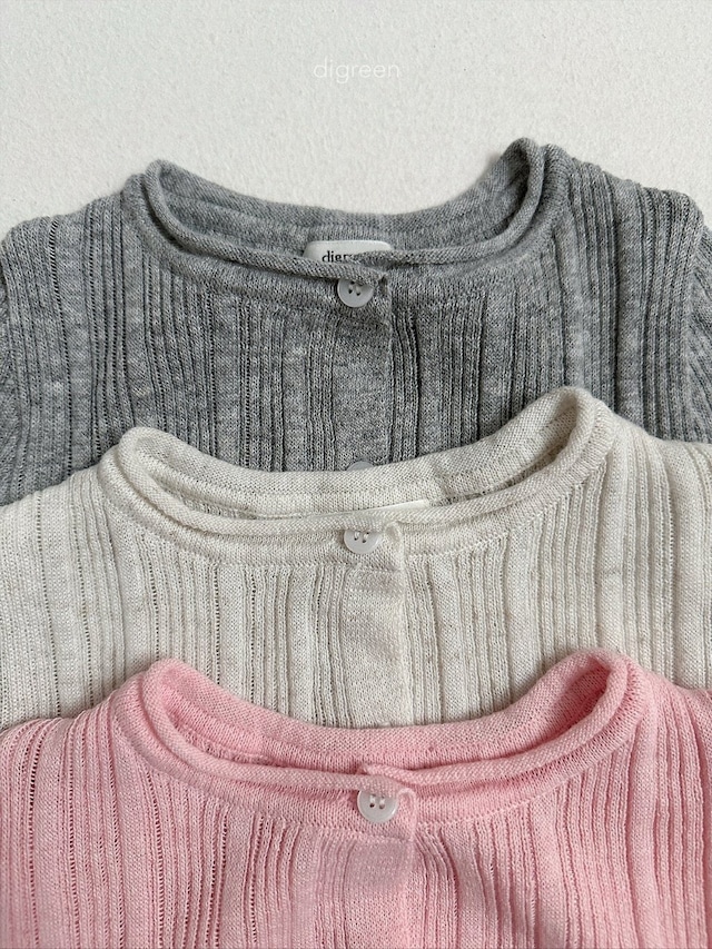 〘予約〙digreen / mom) wiggly rib cardigan
