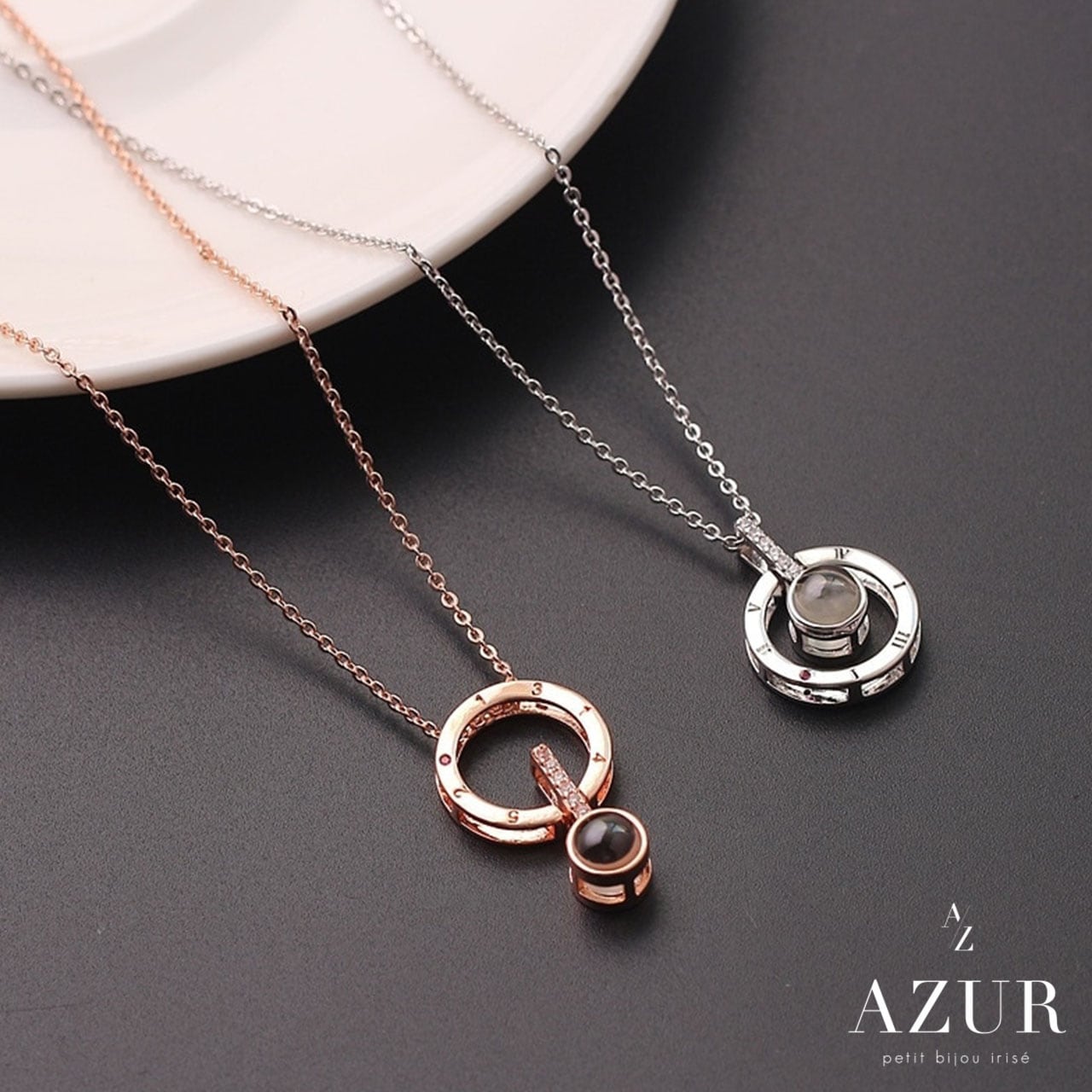 ジルコニアリングペンダントネックレス