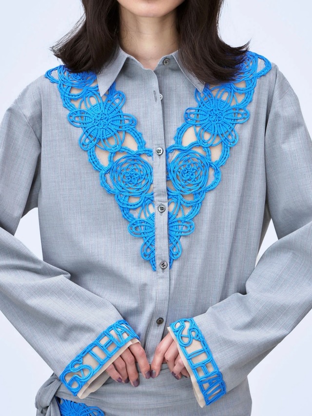 【26AW】THINGS THAT MATTER シングスザットマター / トップス / MICROCOSMOS LACE SHIRT. 0586TM0653P