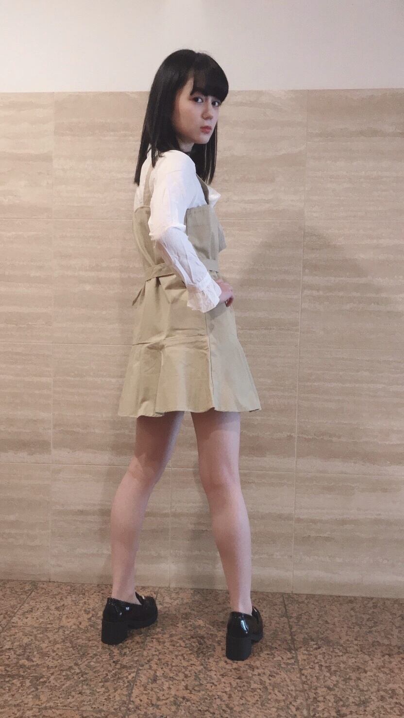 リボンシャツ＆ベルト付きサロペットスカート | ViViO shop