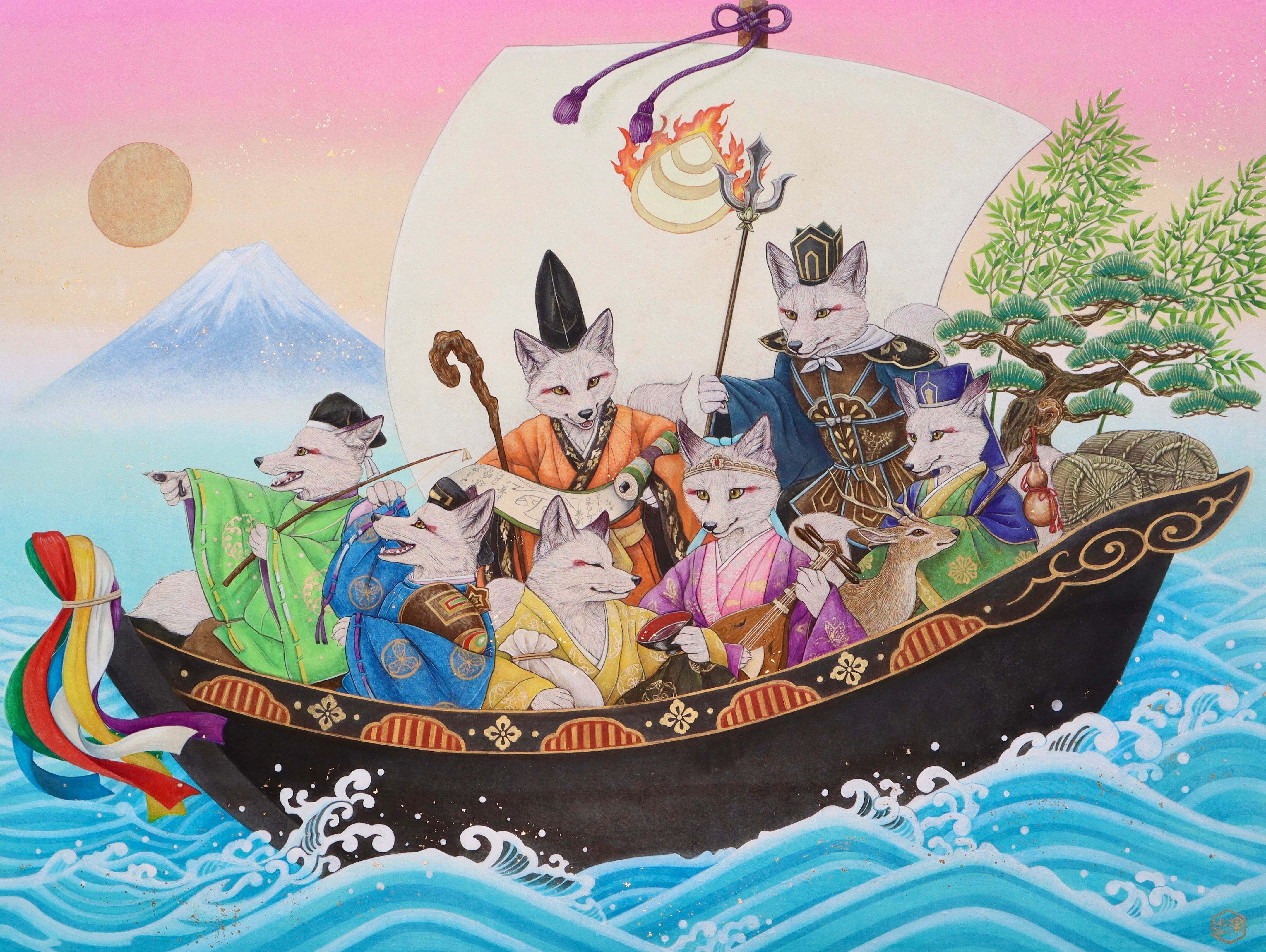 ☆七福神☆ 様専用 縁起物 天然木根彫七福神 布袋様一刀彫木彫置物 【公式
