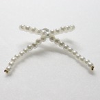 パールリボンピアス チタンポスト 低アレルギー 入学入園 オケージョンにおすすめ