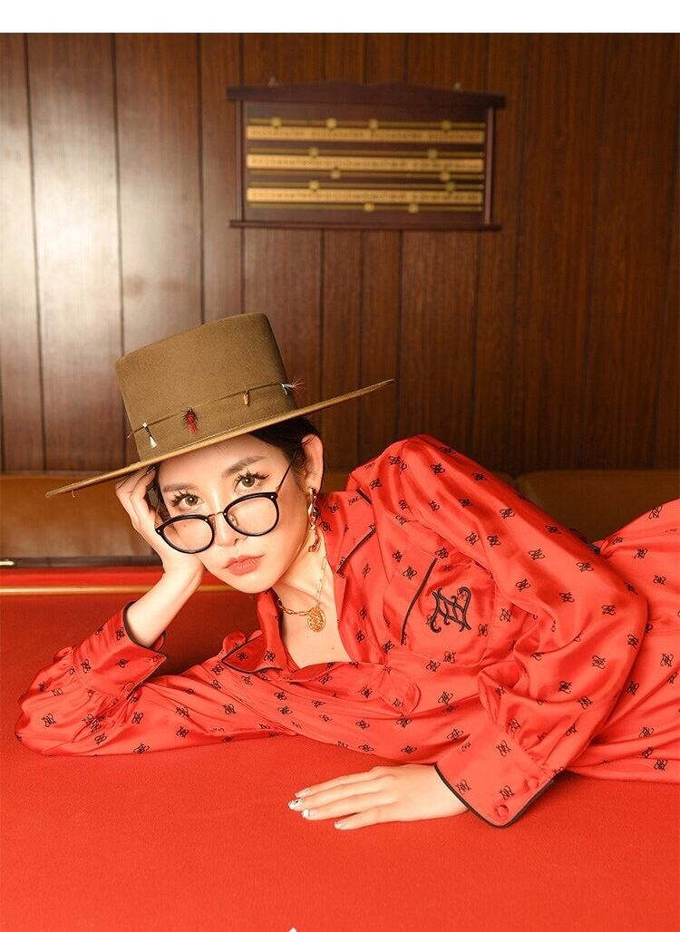 赤 シャツ ワンピース ブラウス レッド | LOVEYsmileSHOP