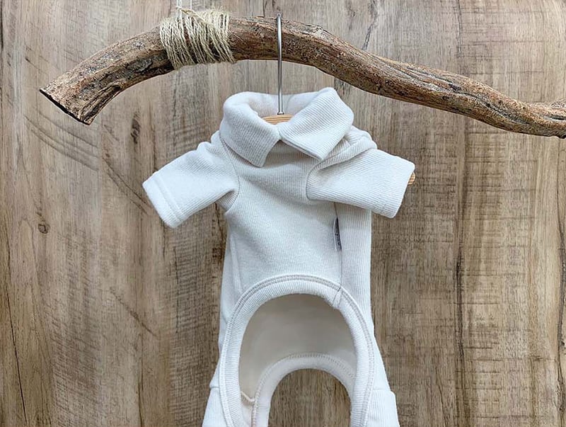 【SALE】 shasha all in one XS ~ 2XL 4color  /  犬服 秋冬 新作 無地 オールインワン シンプル ストレッチ 可愛い 犬の服 ロンパース ドッグウェア つなぎ 小型犬 中型犬 猫 b9