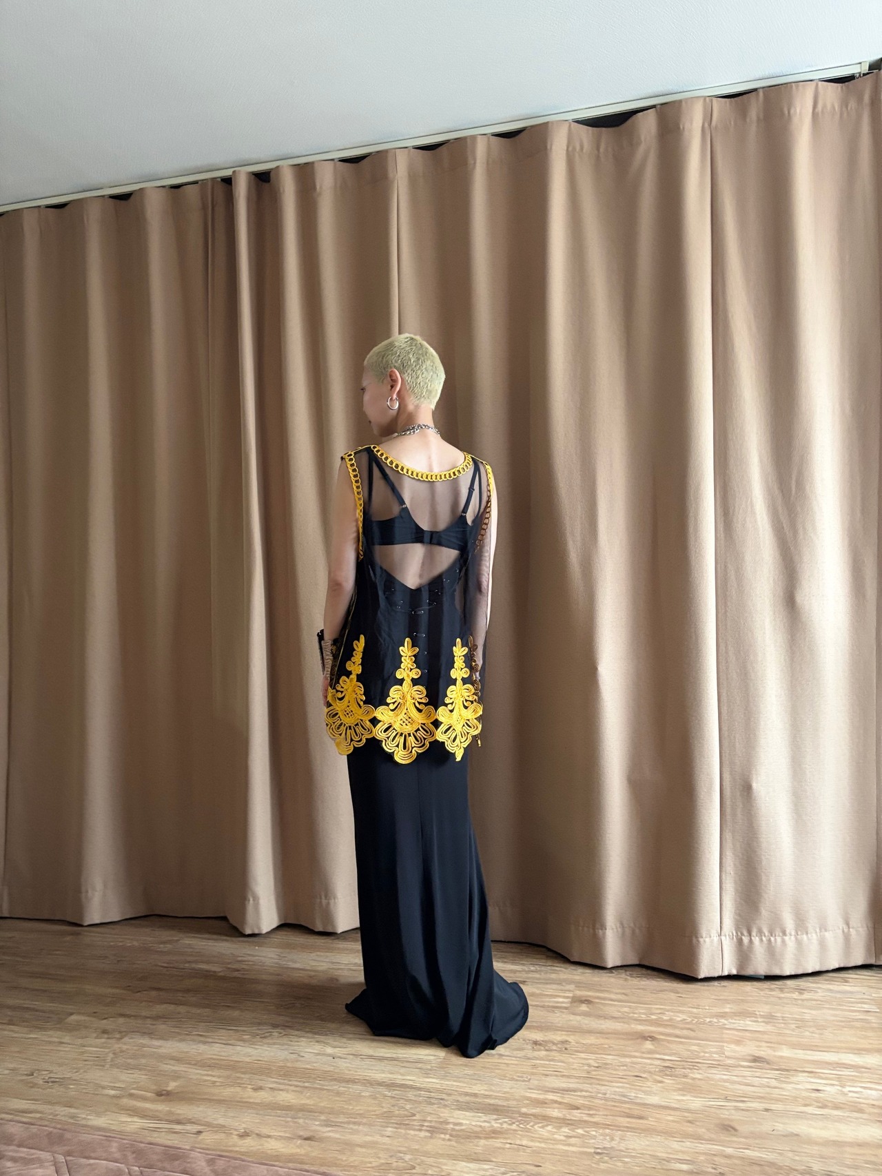 braid design layered sheer tops-4715-5
