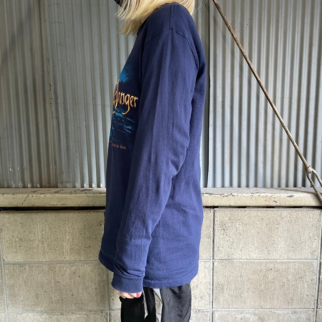 The way in a manger キリスト降誕 プリントロングTシャツ メンズM 