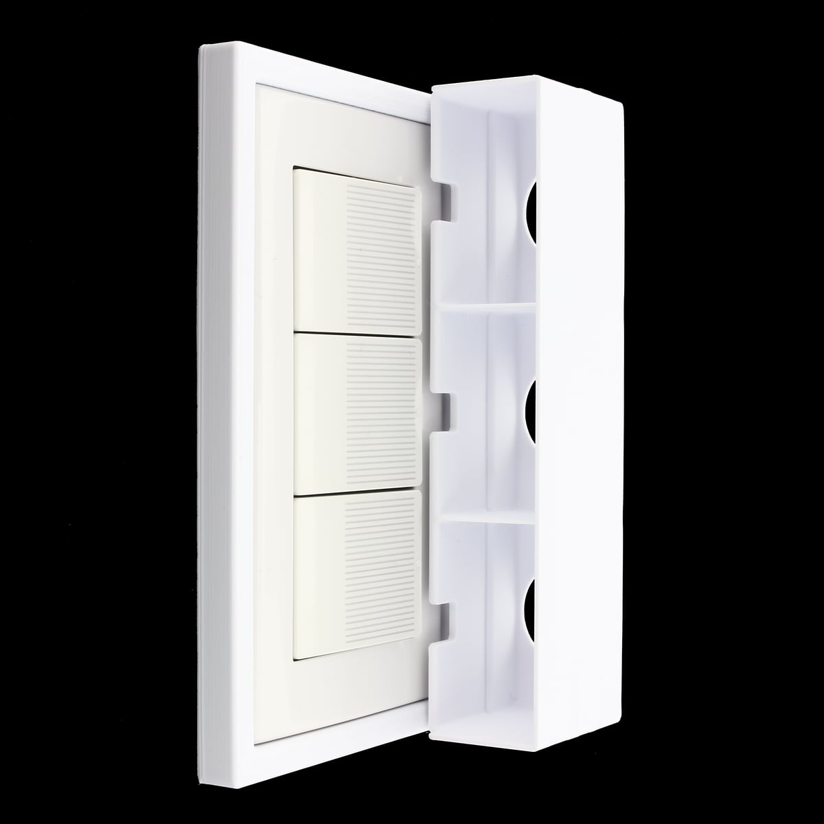 ■PANASONIC コスモシリーズワイド21 壁取付 熱線センサ付自動スイッチ WTP 1811WP■ SwitchFrame｜Panasonic コスモワイド21 スクエア 1連3口用｜ Bot対応