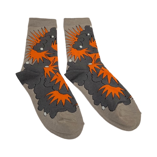 【solmu select】comic socks（charcoal）